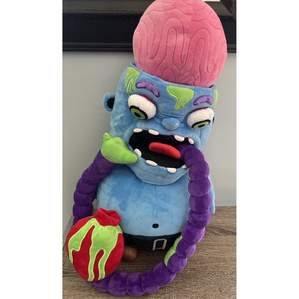 Greg the Zombie Plush Stuffed Toy Blue Pink Brain Heart Intestine Rare Horror